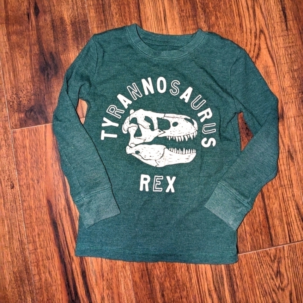 Jumping Beans Green 4T Waffles Shirt